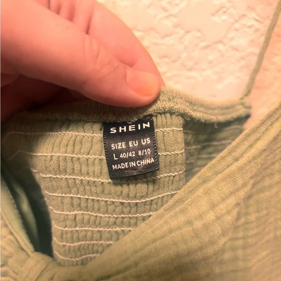 SHEIN Sage Green Tie-Strap Camisole - Picture 4 of 5